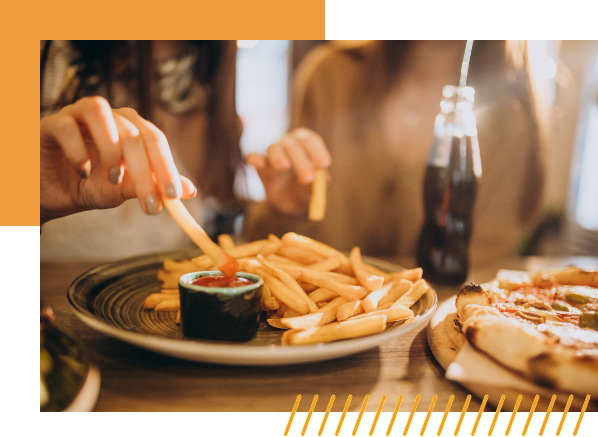 People eating.